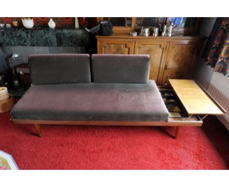 Mid century sofa bed with side table/sewing box probably by Ingmar Relling for Swane Norway