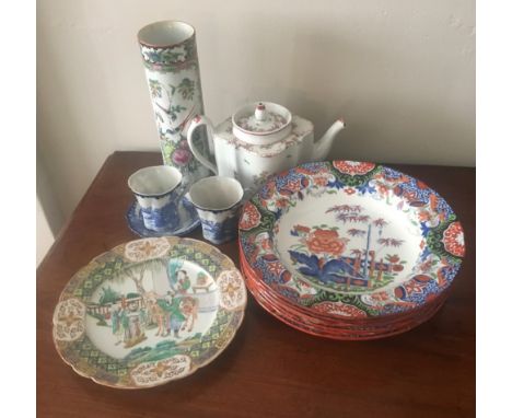 Misc ceramics inc. Newhall teapot (knop stuck) etc.