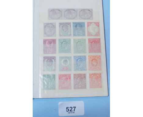 Stamps - a small stamp stockbook of QV - KGV stamps, mint and used including pre-paids, deposit savings sheet, officials, inv