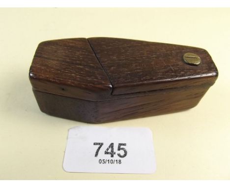 A novelty wooden puzzle snuff box