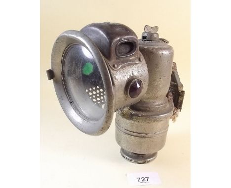 An old paraffin car lamp