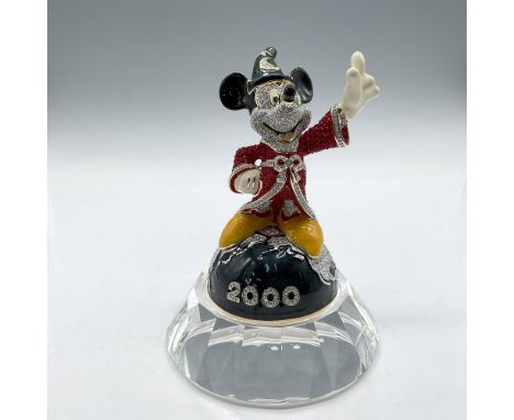 Limited edition enameled and gilded figure is adorned with hand-set Swarovski crystal rhinestones. Dressed in his sorcerer ha
