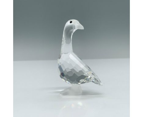 Part of the Barnyard Friends group, figure has a clear crystal body with black crystal eyes, frosted beak and feet. Swarovski