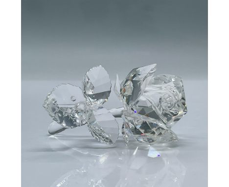 A beautiful single rose with leaves and a stem. This item has its original box measuring 6.25"L x 6.25"W x 4.75"H. Certificat