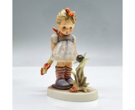 Features a small girl holding flowers behind her back surprised at the perched bee in front of her. Will It Sting? 450/0, exc