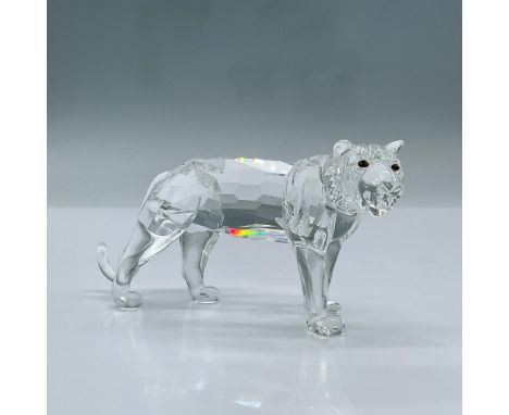This crystal tiger was a member of the Endangered Species collection. This item has its original box measuring 7.75"L x 7.5"W