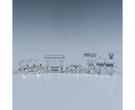 A stunning collection of four clear train cars seamlessly combines to form a magnificent train, featuring the Locomotive 0151