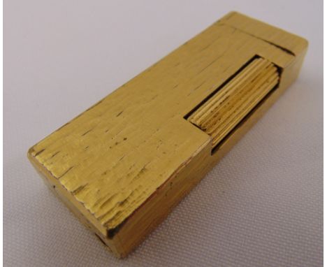 Dunhill bark finish gold plated cigarette lighter