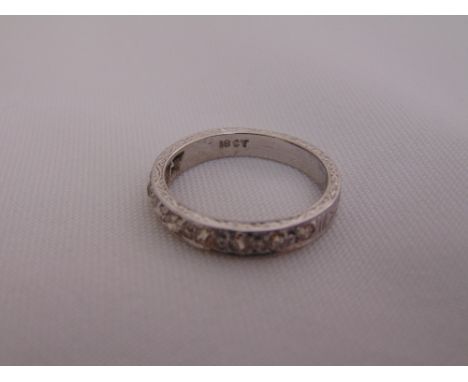 18ct white gold and diamond half eternity ring, approx total weight 5.6g