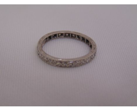 Platinum and diamond eternity ring, approx total weight 3.6g