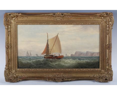 Circle of William Anslow Thornley - Sailing Vessels in a Stiff Breeze off a Coast, and Sailing Vessels in Calm Seas off a Coa