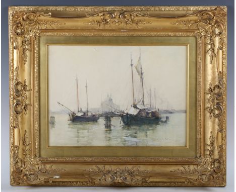 Emily Murray Paterson - 'Noon Tide, Venice', late 19th/early 20th century watercolour, signed recto, titled label verso, 27cm