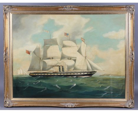 E.J. Pegrum - 'The Great Britain' (Maritime Portrait of the Ship in a Stiff Breeze off a Coast), late 19th/early 20th century