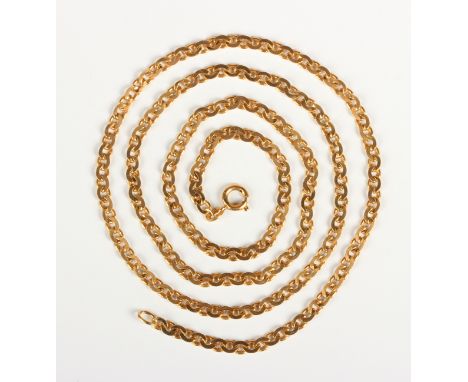 A 9ct gold multiple link neckchain on a boltring clasp, weight 9.5g, length 55cm.Buyer’s Premium 29.4% (including VAT @ 20%) 
