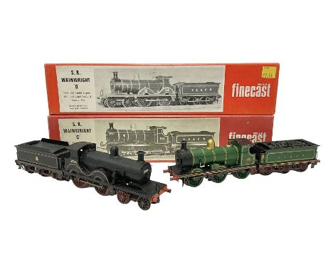 ‘00’ gauge - two kit built locomotive and tenders comprising SR Wainwright Class C 4-4-0 no.115 finished in SE&CR green; SR W