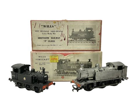 ‘00’ gauge - two kit built steam locomotives comprising unpainted Class E2 LBS/SR/BR 0-6-0T; Class P SR/BR 0-6-0 no.31556 fin