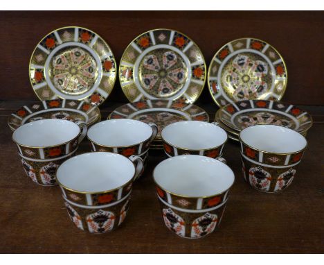 Royal Crown Derby tea ware, six cups, saucers and side plate (18)&nbsp;&nbsp;**PLEASE NOTE THIS LOT IS NOT ELIGIBLE FOR POSTI