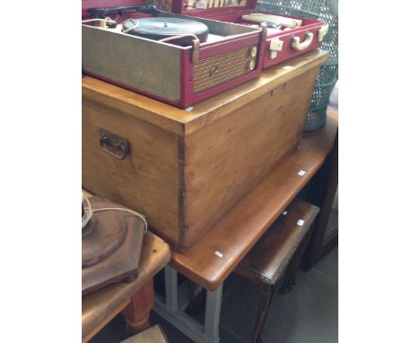 A STRIPPED AND WAXED PINE TRUNK   H45CM W94CM D52CM