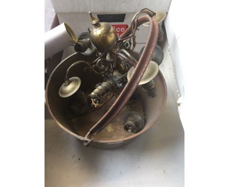 BRASS JAM PAN AND BRASS LIGHT FITTINGS