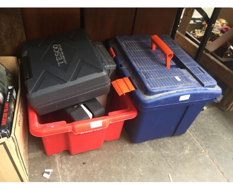 TOOL BOX WITH TOOLS AND A BOX WITH BOXED TOOLS