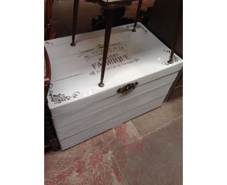 A PAINTED TRUNK     H53CM W89CM D54CM