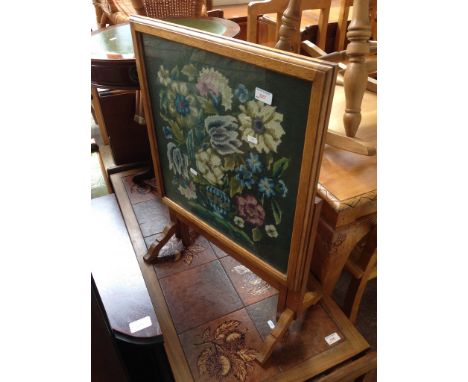 A TAPESTRY FIRE SCREEN