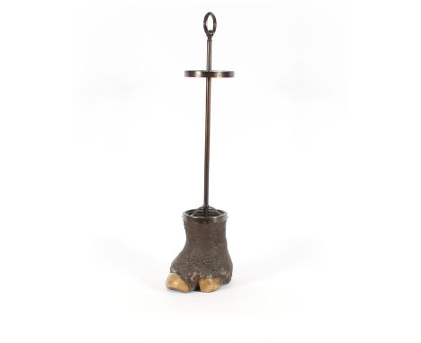 An Antique elephant's foot stick stand