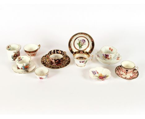 A Royal Crown Derby trio; a Royal Crown Derby coffee can and saucer; a Spode tea cup and saucer; a Shelley Royal commemorativ