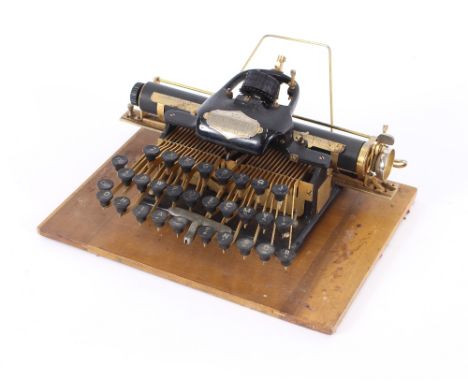 A Blickensderfer No.5 typewriter, in leather case