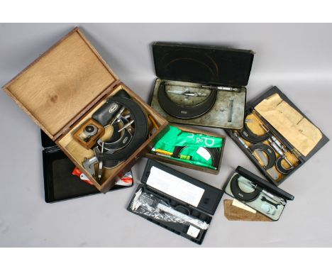 A collection of cased precision engineering tools to include Moore and Wright examples