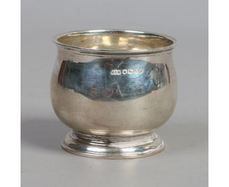 A silver sugar bowl by Mappin & Webb, assayed Sheffield 1935, 99 grams.