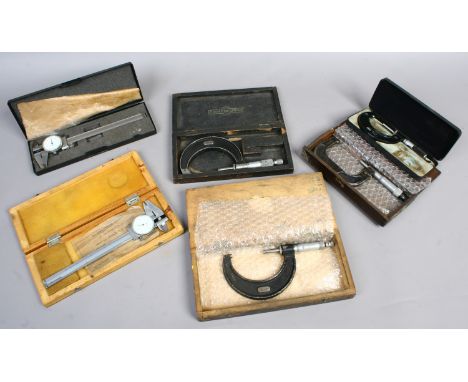 A collection of cased precision engineering tools to include Moore and Wright examples.