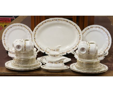 A Royal Kent part tea and dinner service decorated in the Garden Glory pattern.