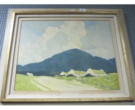 PAUL HENRY 
Mountain and Cottages West of Ireland
A Coloured Print
