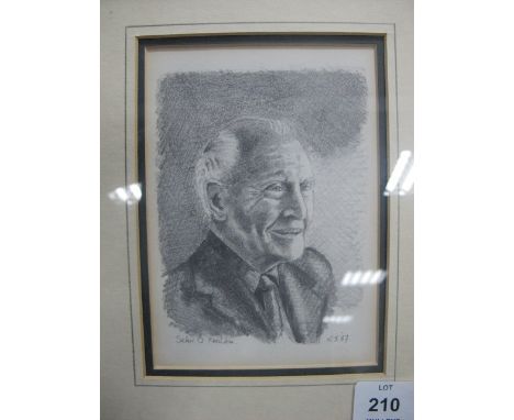 JOHN NOLAN 
Portrait of Francis Stewart and Sean O'Faolain
Pencil Drawings
Signed and Dated 
24cm x 18cm