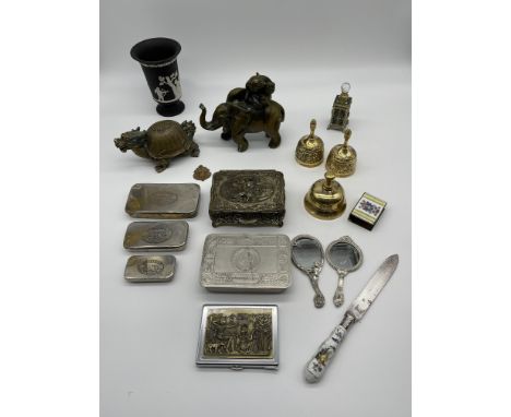 Assorted Lot to include Three Vintage New York &amp; Bremen Captains Suite Tobacco Tins, 1914 Christmas Gift Tin and others. 