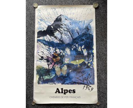 Salvador Dali - Alpes - Chemins De Fer Français Poster.