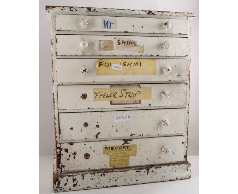 Six DRAW CHEST containing tools etc.