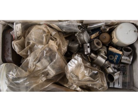Box containing miscellaneous engine spares.