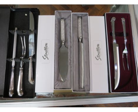 Vintage Carving Cutlery Set George Butler Carvel Hall Stratton x 4     512233