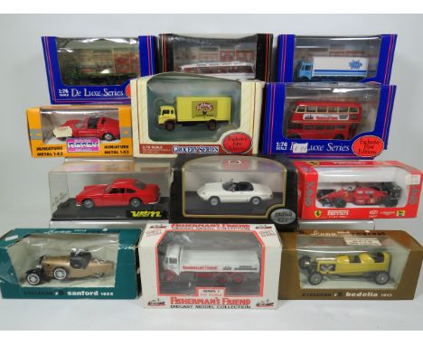 Assortment of Die Cast model cars, trucks and buses. All unused but some may have tatty boxes. See photos