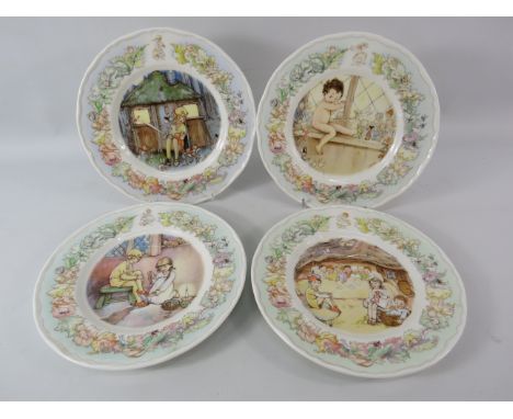 Four Royal Worcester Peter pan collection plates.