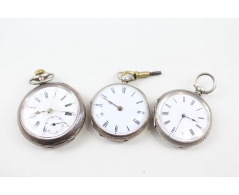 Vintage Mixed Purity Silver Pocket Watches Hand-Wind / Key-Wind UNTESTED     408022