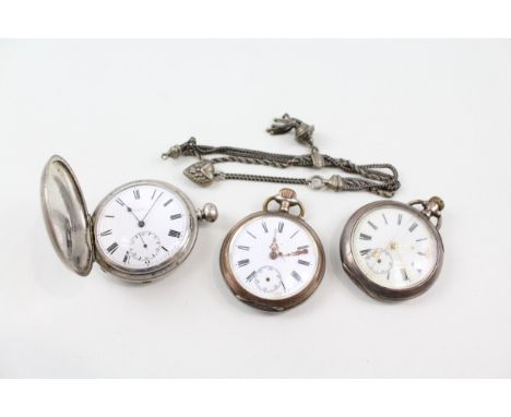 Vintage Mixed Purity Silver Pocket Watches Hand-Wind/Key-Wind UNTESTED     408979