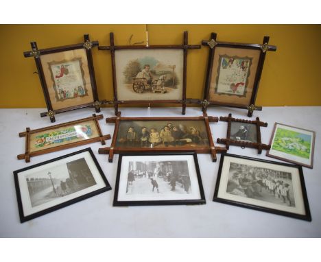 Good Mixed lot of vintage photo frames with images. See photos. 