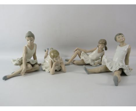Four Nao Ballerina figurines.