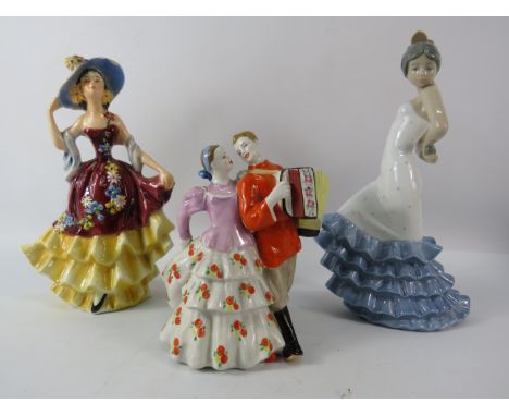 Selection of figurines by Nao, Goebel and Ussr. The tallest measures 9.5".