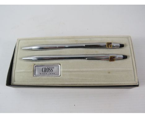 Vintage chrome Cross pen and pencil set.