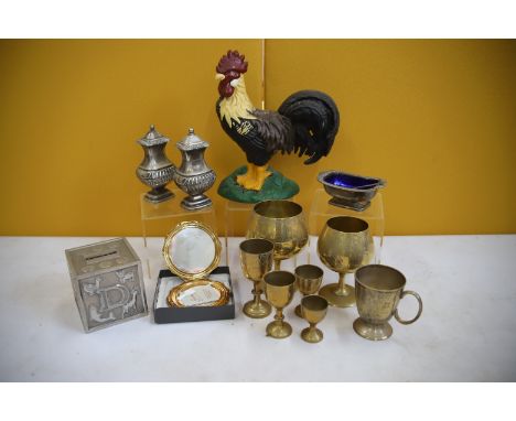 Good Mixed lot to include brassware, stratton compact plus other items. See photos.