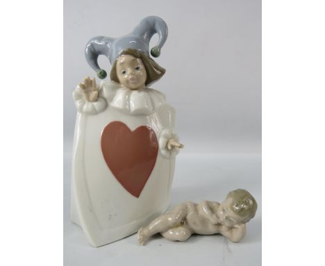 Nao Ace of hearts figurine plus one other.